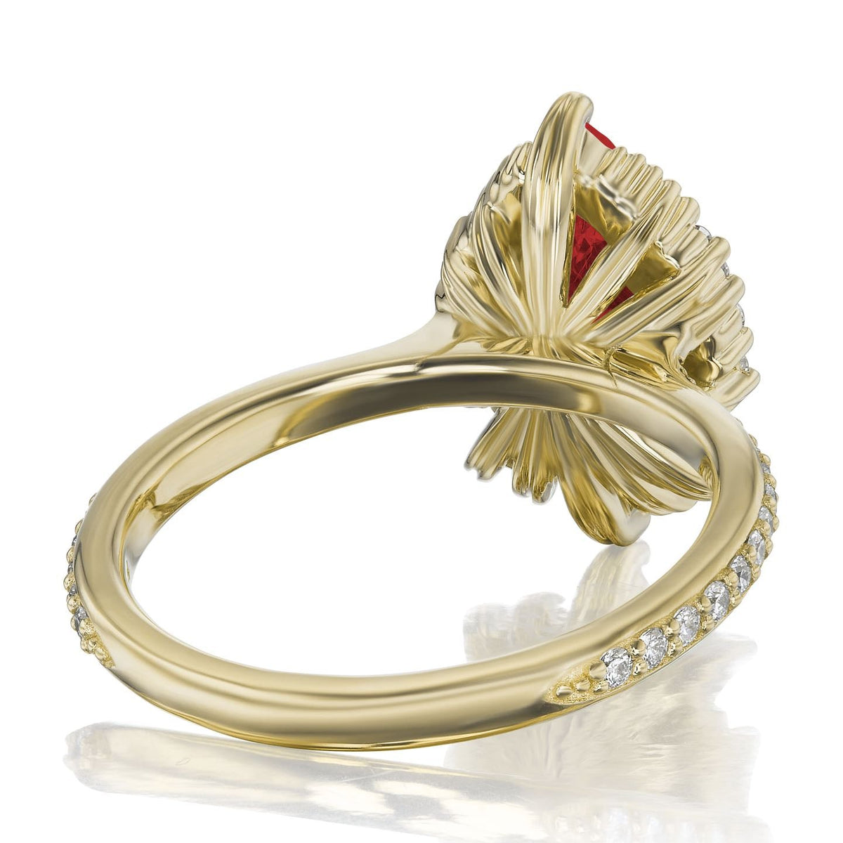 ・ARTEMIS・Pear Ruby Center, Diamond Accents (2.21ctw+)