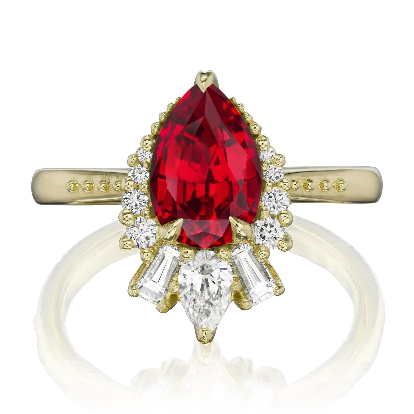 ・ARTEMIS・Pear Ruby Center, Diamond Accents (2.21ctw+)