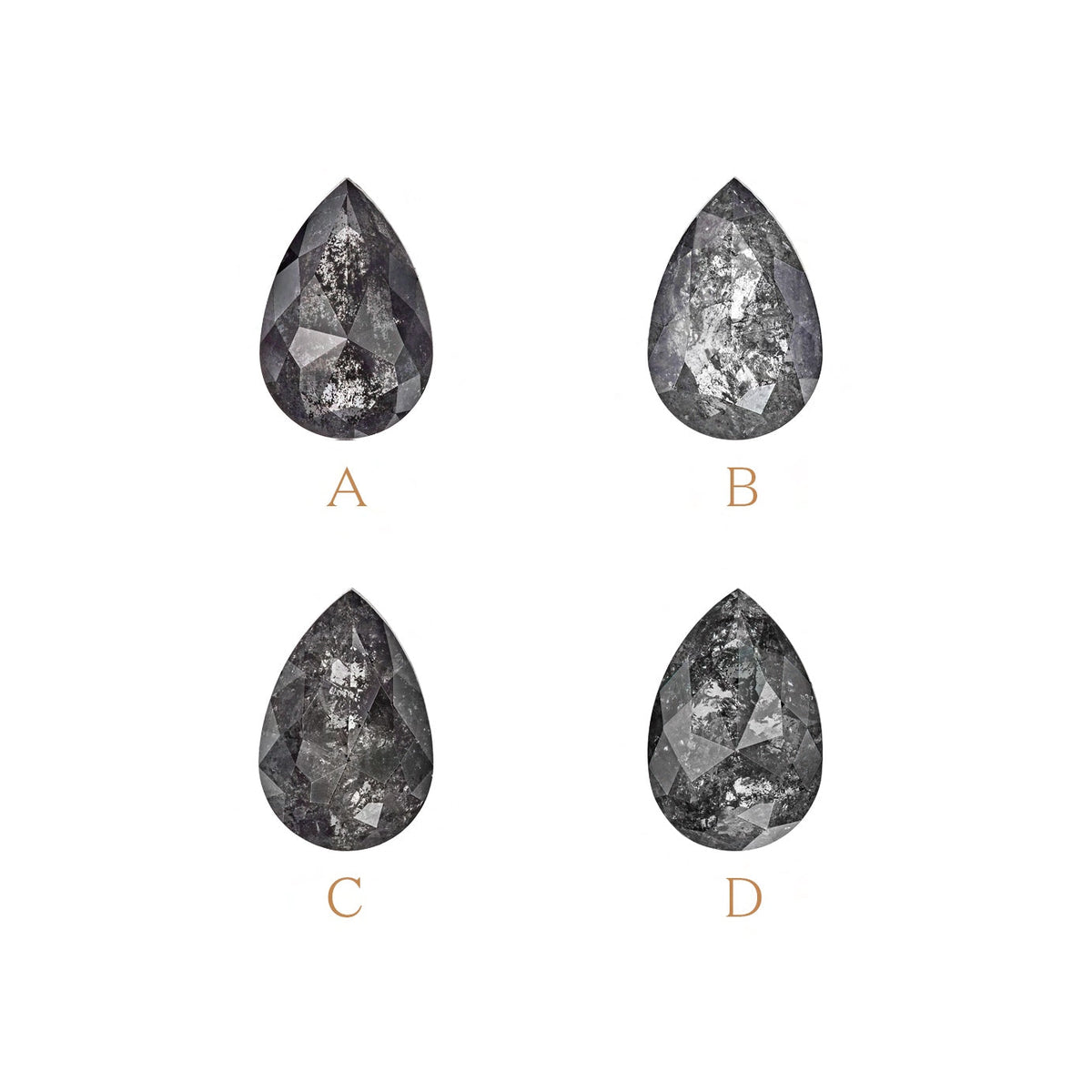 ・CELESTE・Build Your Own: Pear Salt + Pepper Diamond Halo (1.43ctw - 1.96ctw+)
