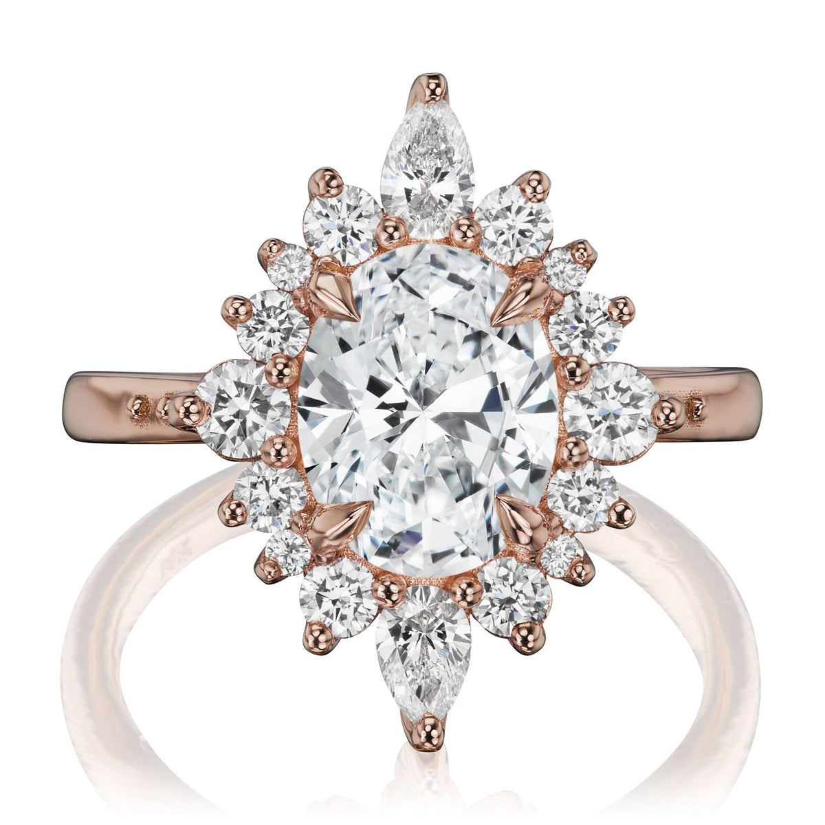 ・ANIKA・Oval Lab-Grown Diamond Center, Diamond Halo (2.22ctw+)