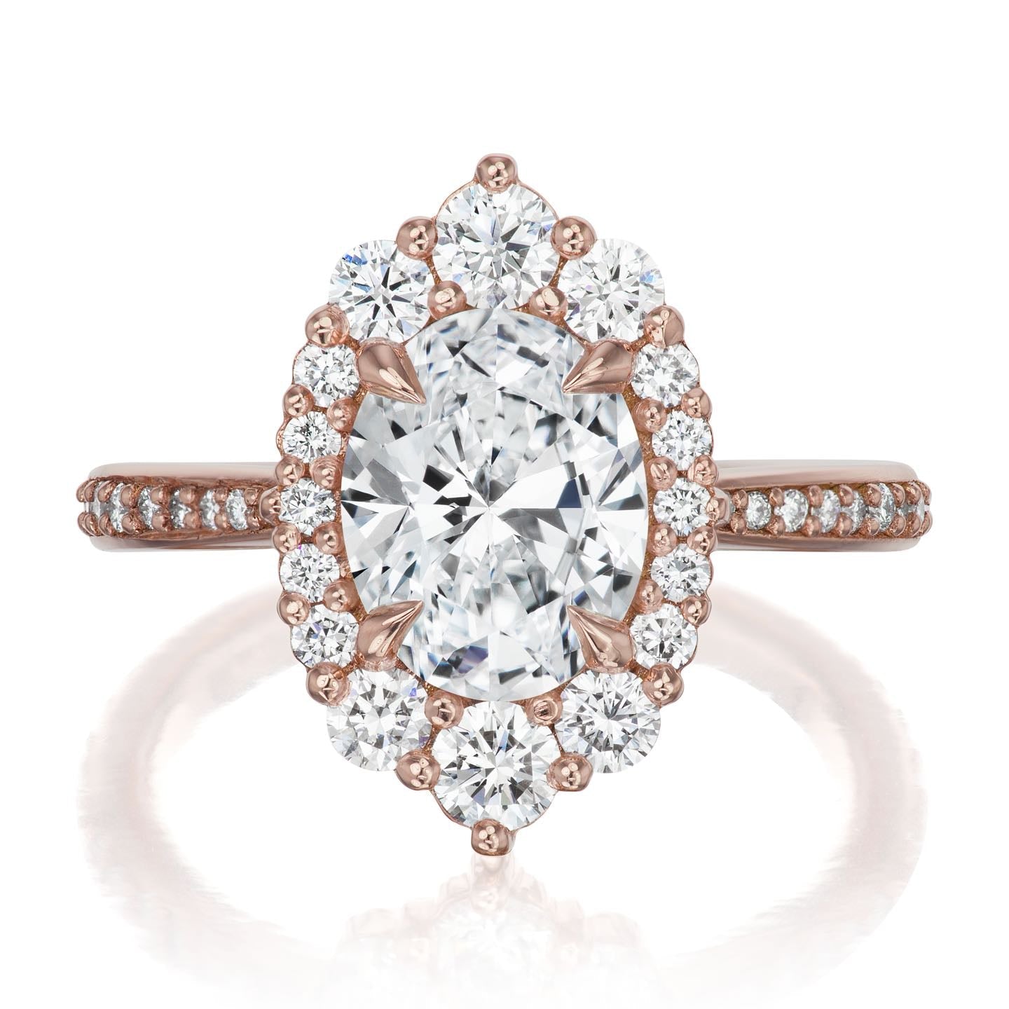 ・SOFIA・Oval Lab-Grown Diamond Center Diamond Halo (2.12ctw+)