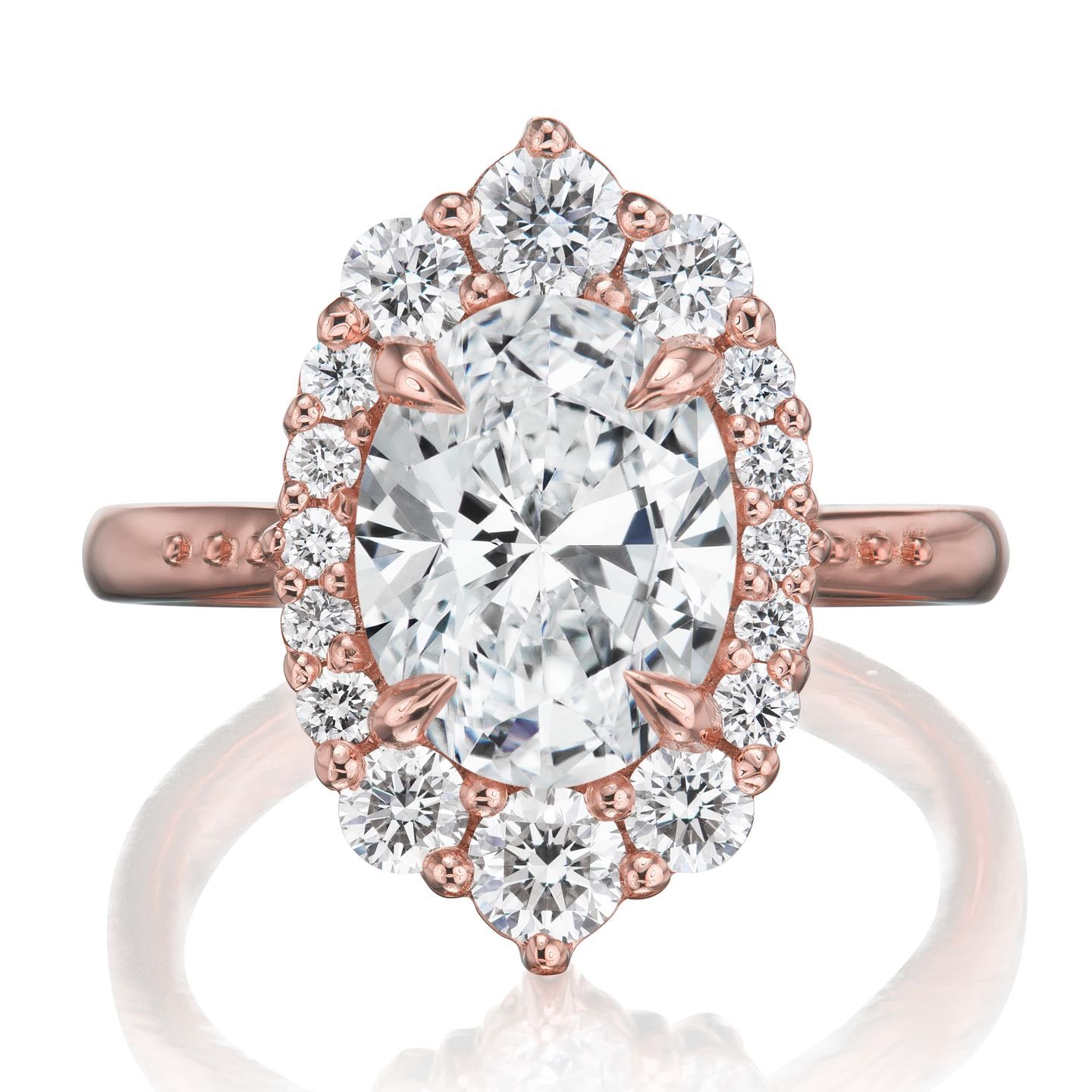 ・SOFIA・Oval Lab-Grown Diamond Center Diamond Halo (2.12ctw+)