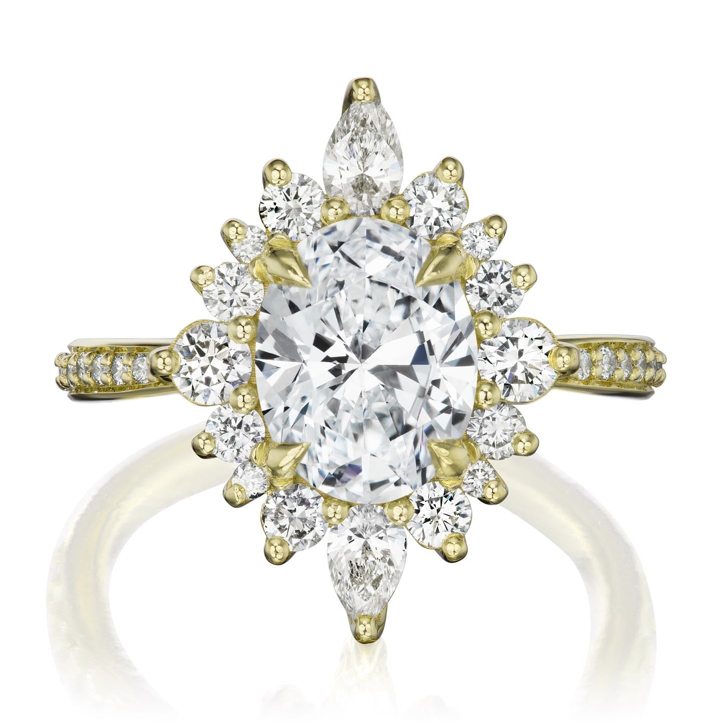 ・ANIKA・Oval Lab-Grown Diamond Center, Diamond Halo (2.22ctw+)