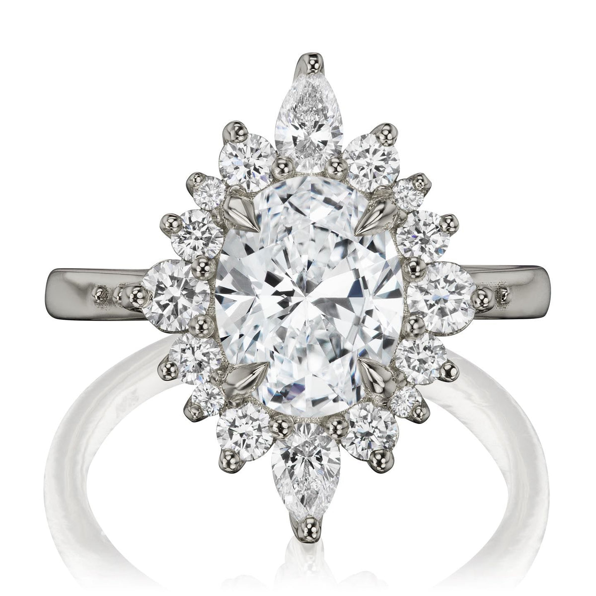 ・ANIKA・Oval Lab-Grown Diamond Center, Diamond Halo (2.22ctw+)