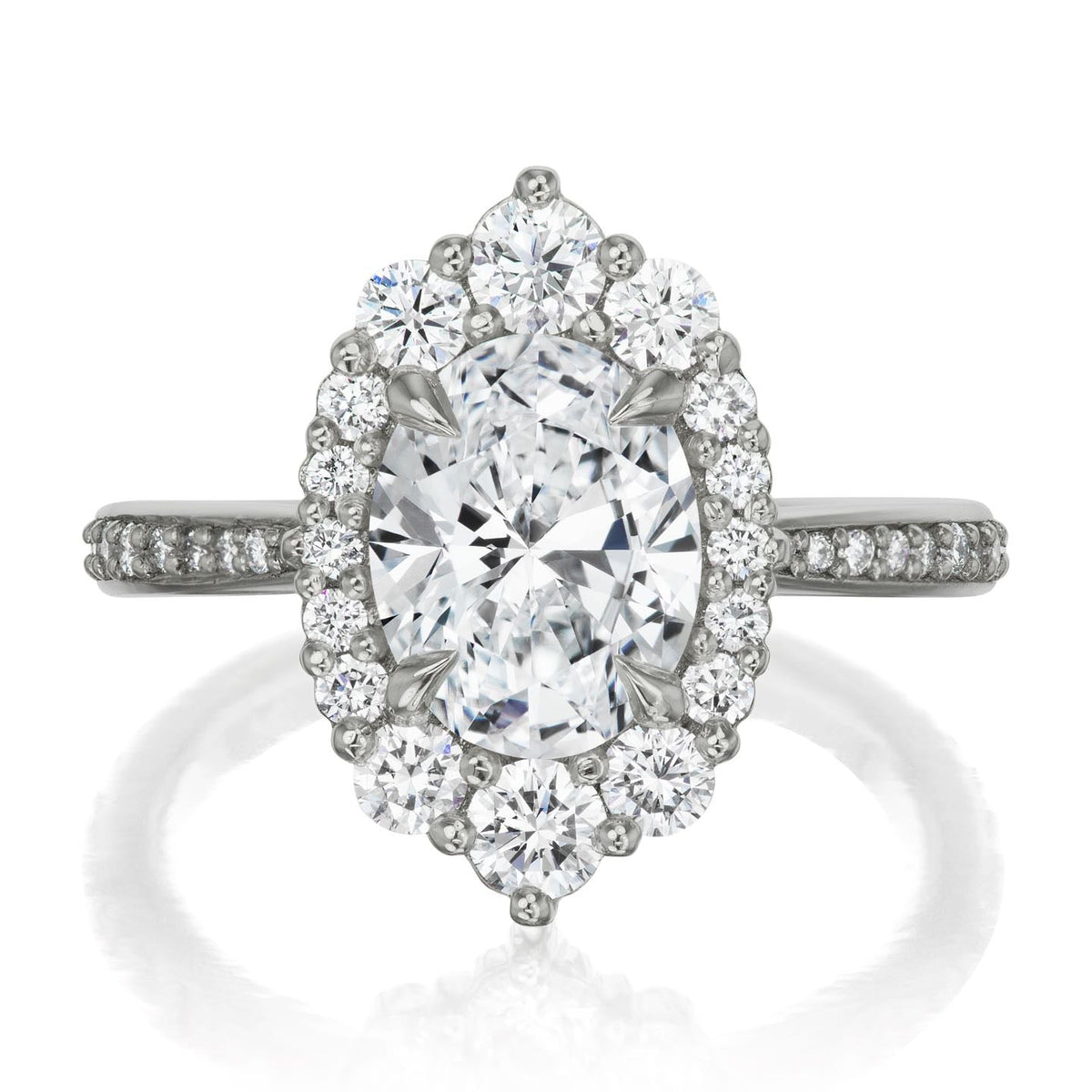 ・SOFIA・Oval Lab-Grown Diamond Center Diamond Halo (2.12ctw+)