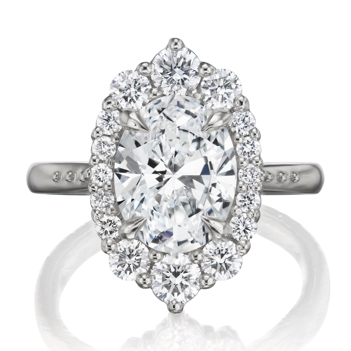 ・SOFIA・Oval Lab-Grown Diamond Center Diamond Halo (2.12ctw+)