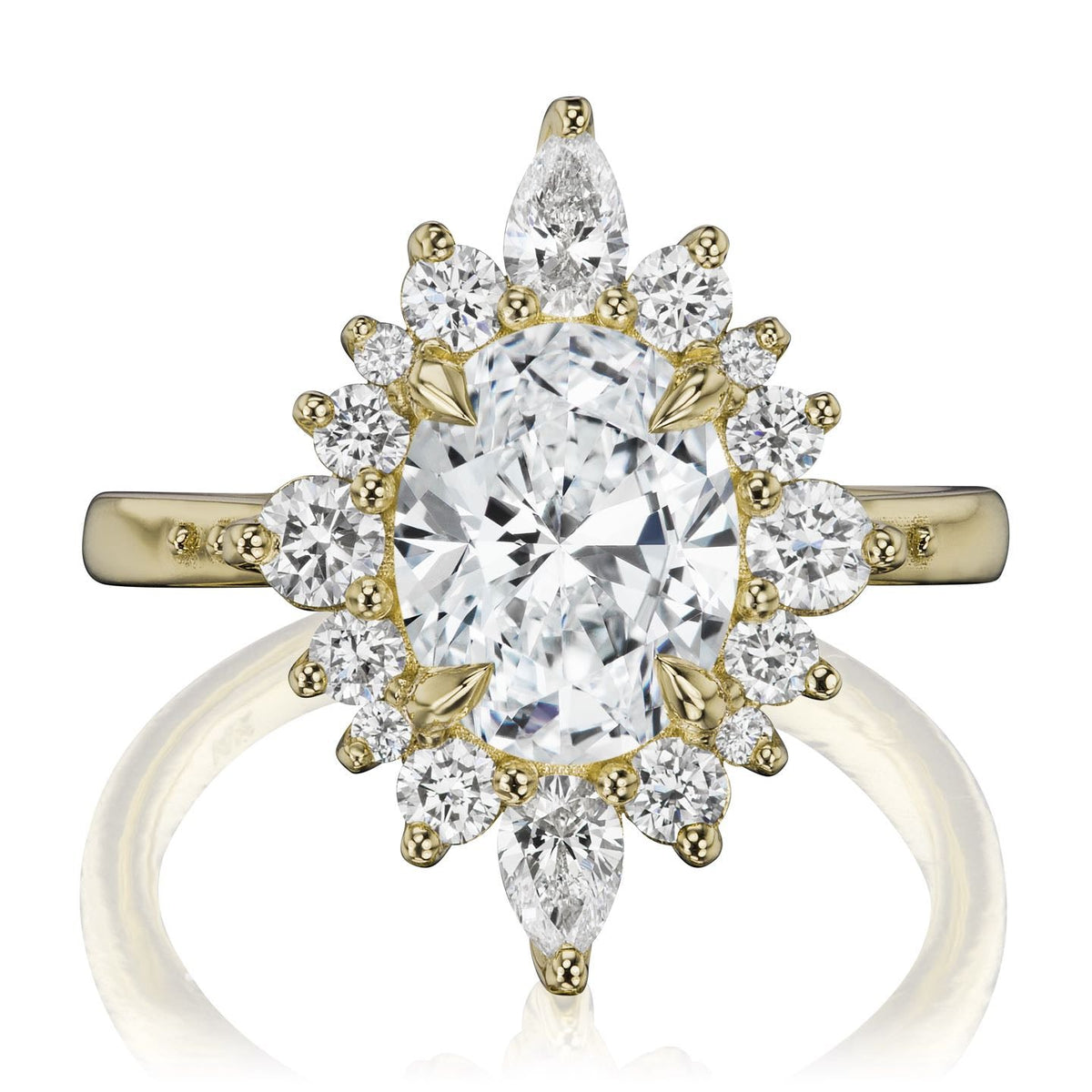 ・ANIKA・Oval Lab-Grown Diamond Center, Diamond Halo (2.22ctw+)
