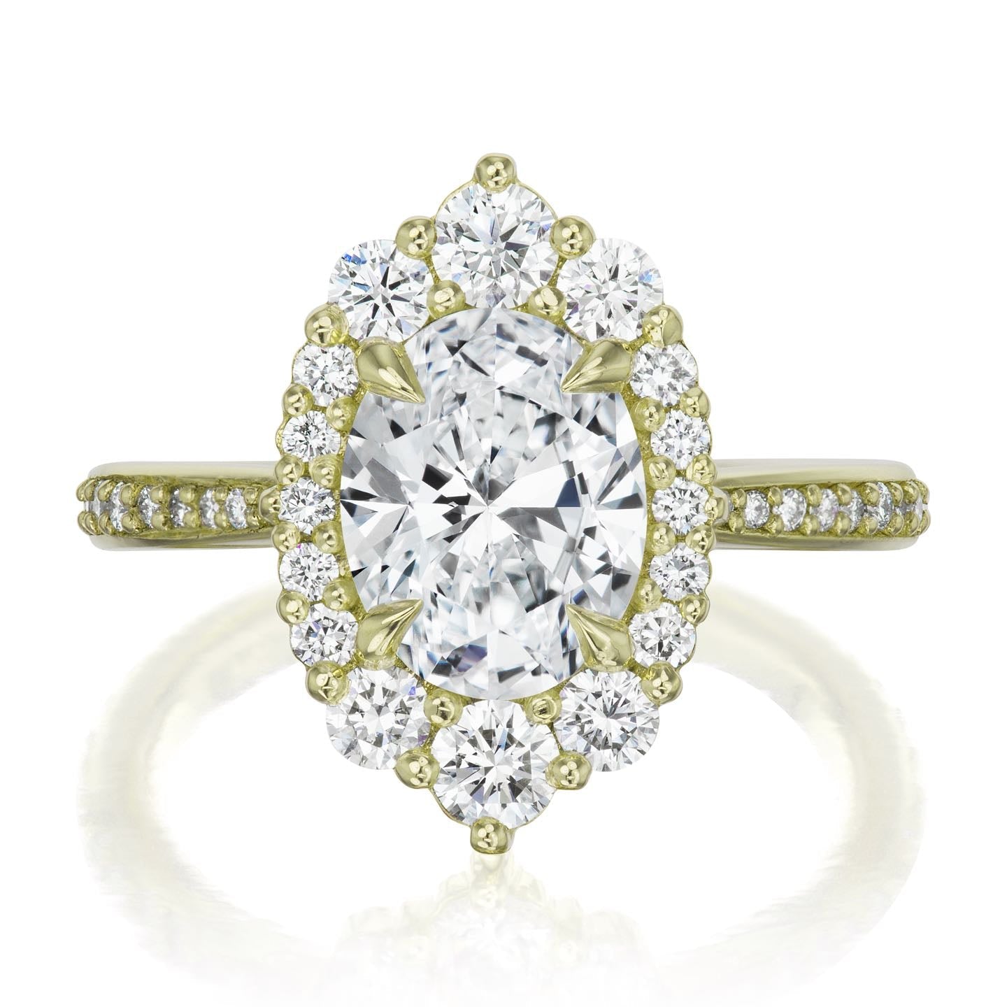 ・SOFIA・Oval Lab-Grown Diamond Center Diamond Halo (2.12ctw+)