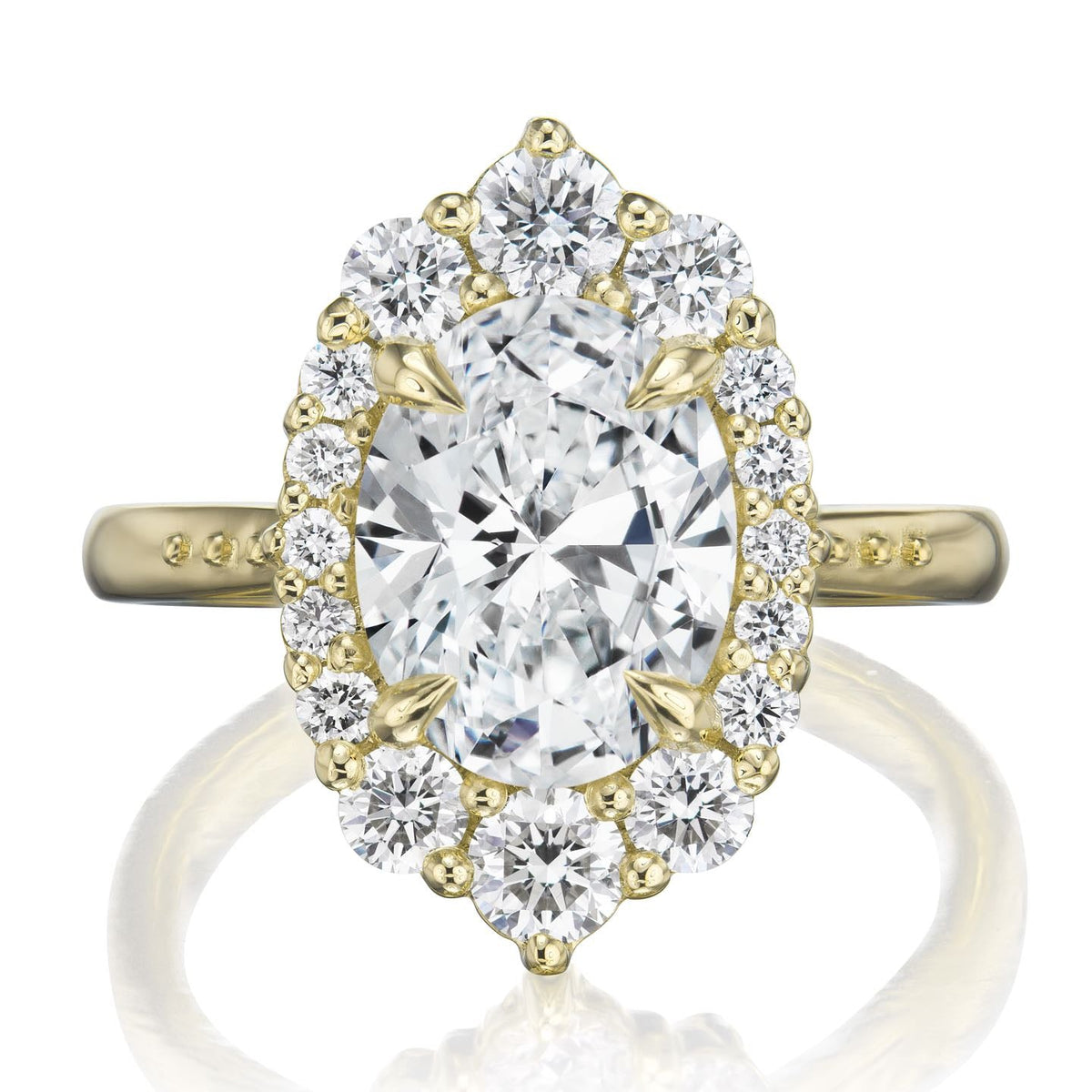 ・SOFIA・Oval Lab-Grown Diamond Center Diamond Halo (2.12ctw+)