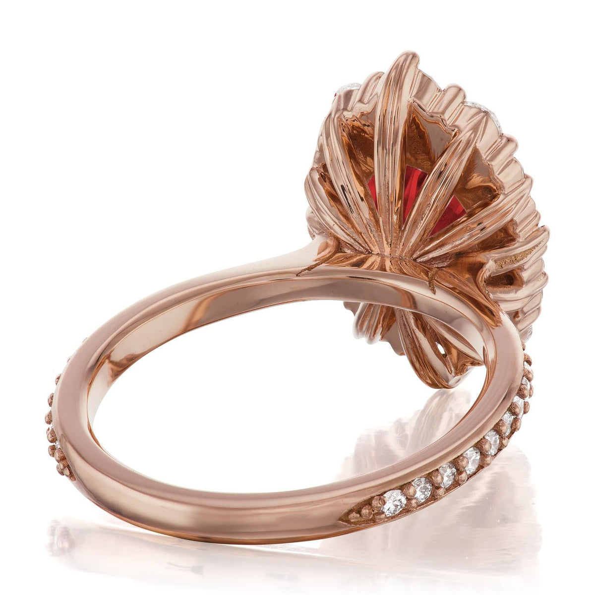 ・SOFIA・Oval Ruby Center, Diamond Halo (3.25ctw+)