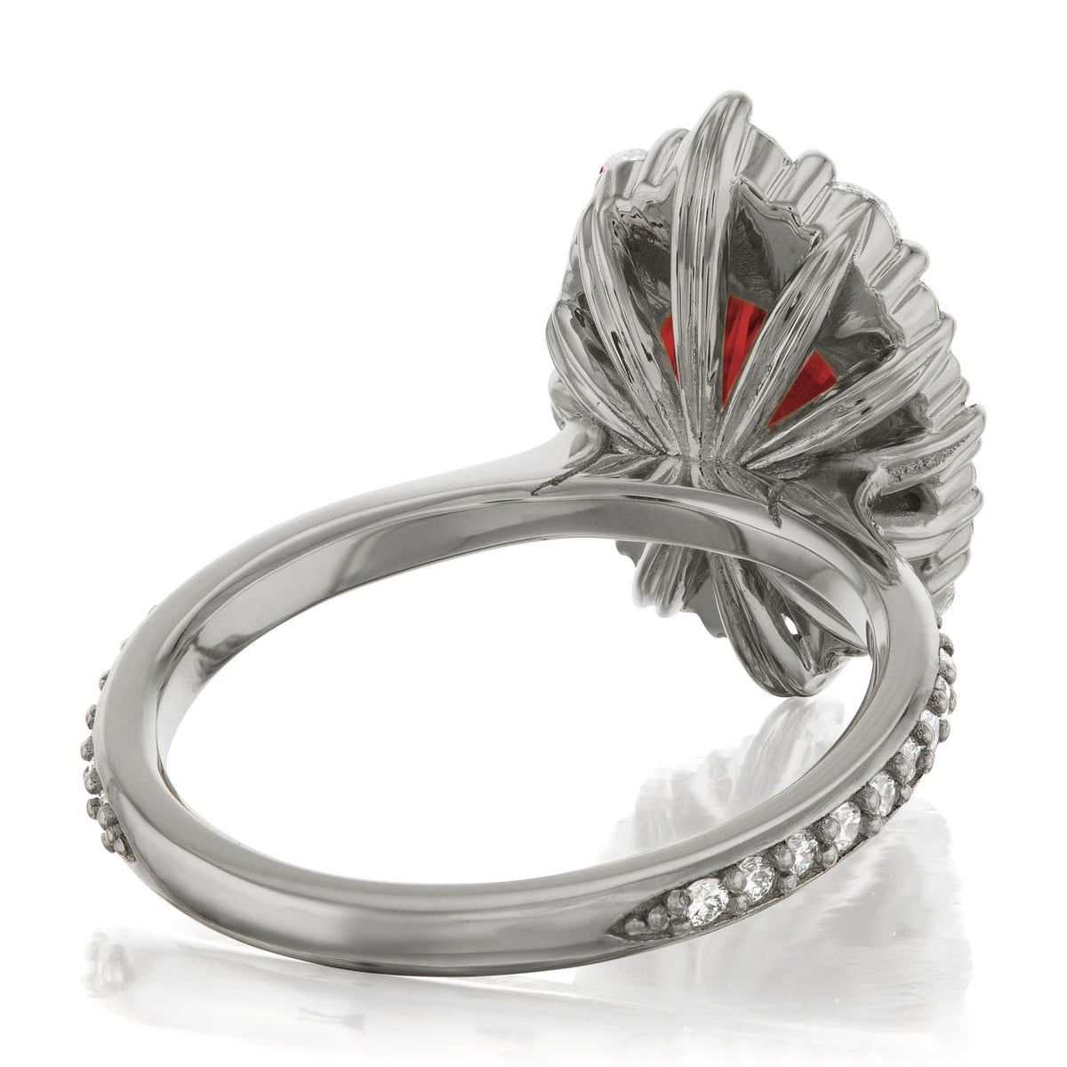 ・SOFIA・Oval Ruby Center, Diamond Halo (3.25ctw+)