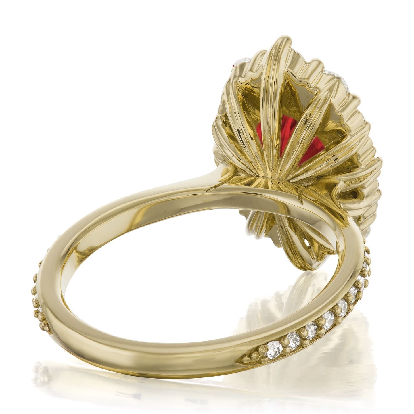 ・SOFIA・Oval Ruby Center, Diamond Halo (3.25ctw+)
