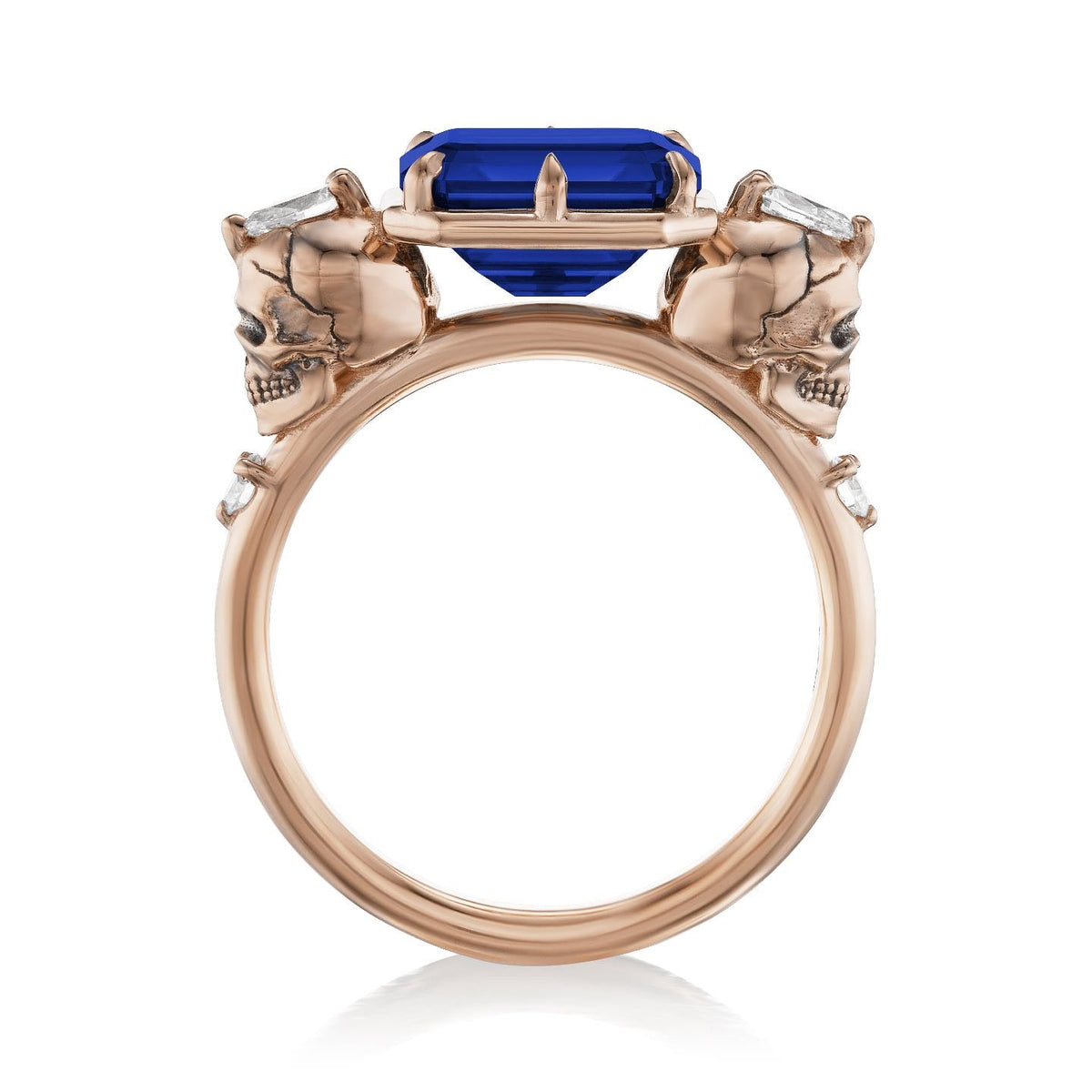 ・JULIET・Radiant Blue Sapphire, Skulls (3.1ctw)