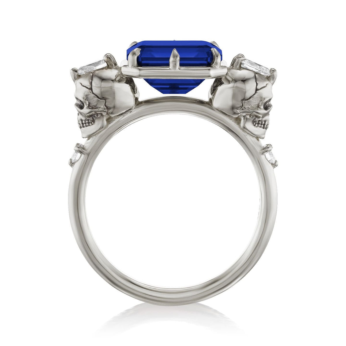 ・JULIET・Radiant Blue Sapphire, Skulls (3.1ctw)