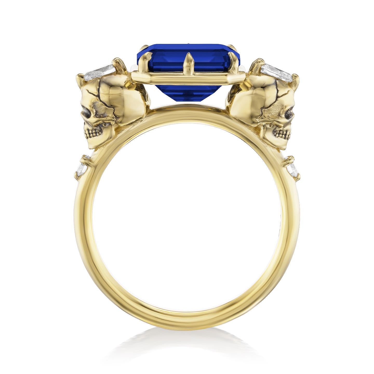 ・JULIET・Radiant Blue Sapphire, Skulls (3.1ctw)