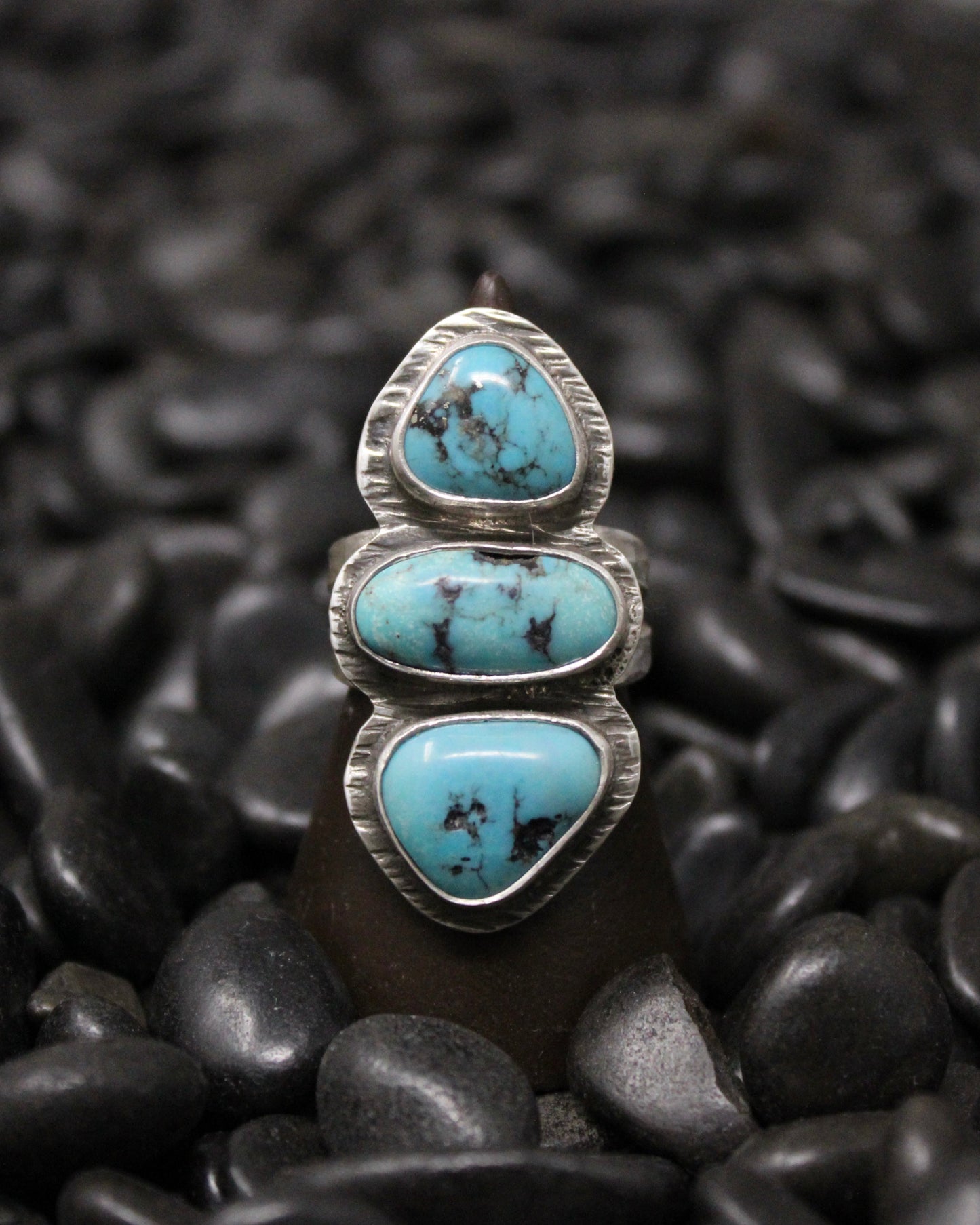 Triple Turquoise Ring Size 6.5