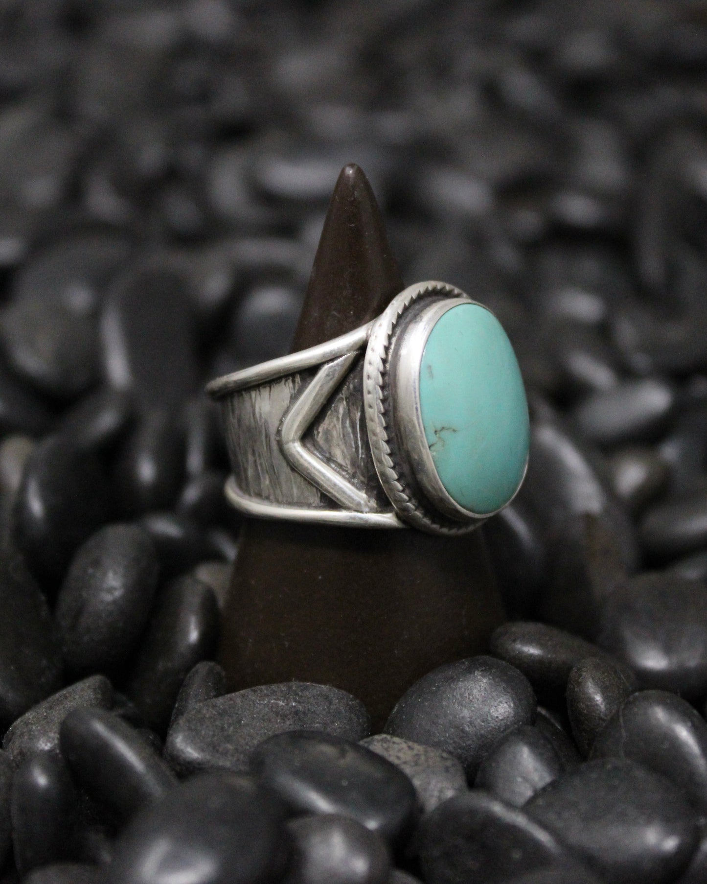 Chunky Turquoise Ring size 8.5