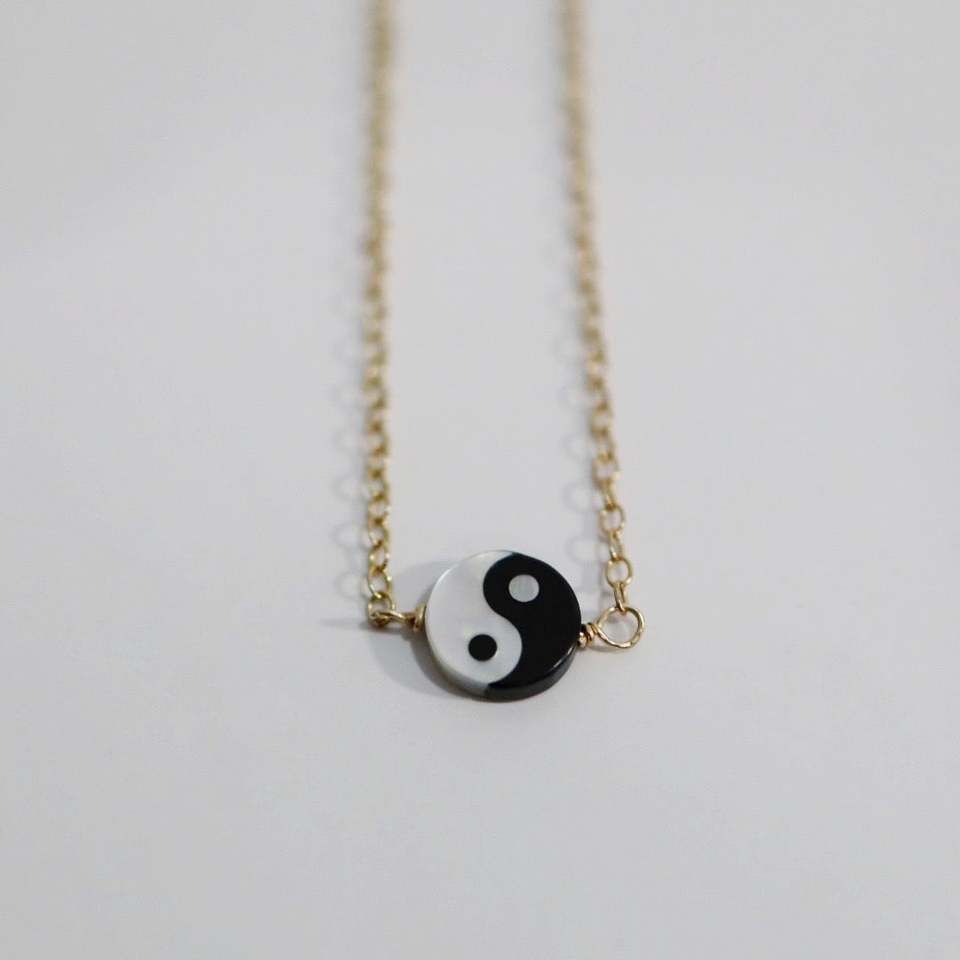 Yin Yang  Peace Sign Layering Necklace - Choose your Metal - Sterling Silver or Gold Fill