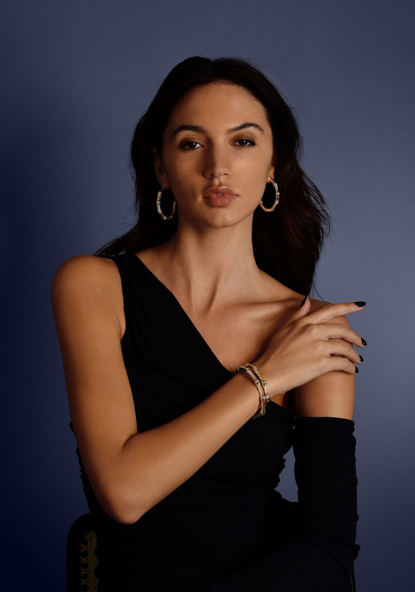 Bamboo Large Hoop Earrings