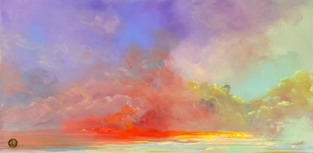 Dreamscape in the Land of Rainbows 24" x 12" by Sibet Alspaugh