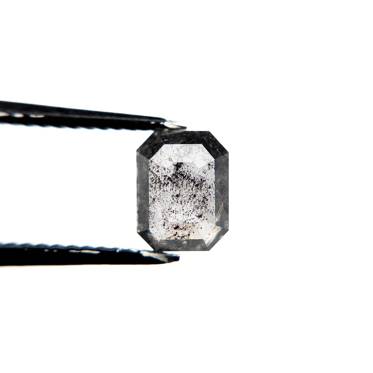 .94 Carat Salt and Pepper Rose Cut Emerald Diamond