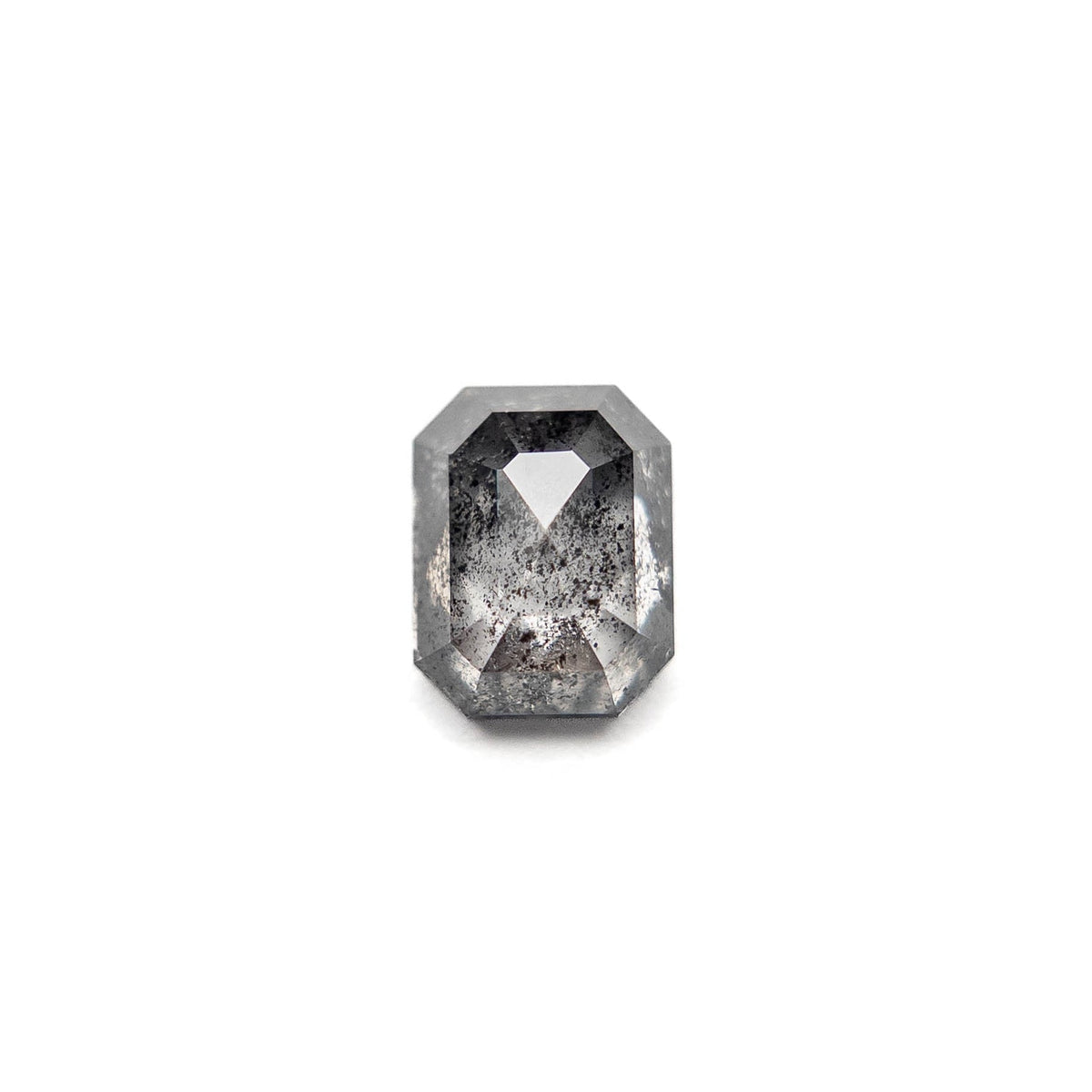 .94 Carat Salt and Pepper Rose Cut Emerald Diamond