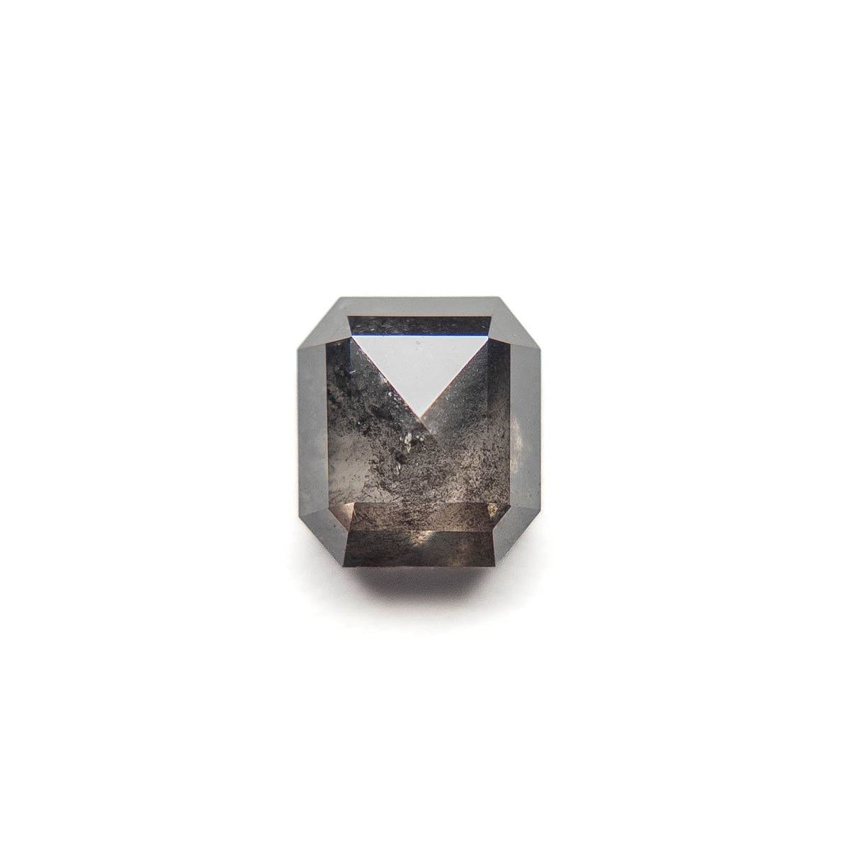 1.20 Carat Salt and Pepper Rose Cut Asscher Diamond