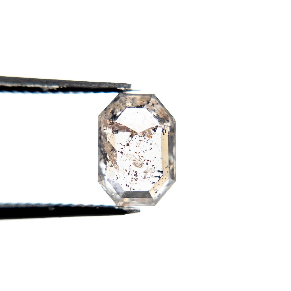 1.95 Carat Salt and Pepper Octagon Double Cut Diamond