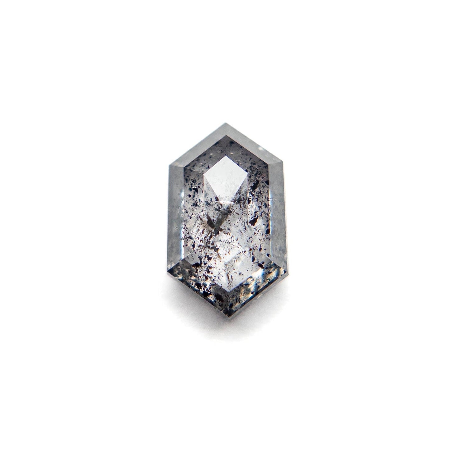 1.68 Carat Salt and Pepper Rose Cut Hexagon Diamond