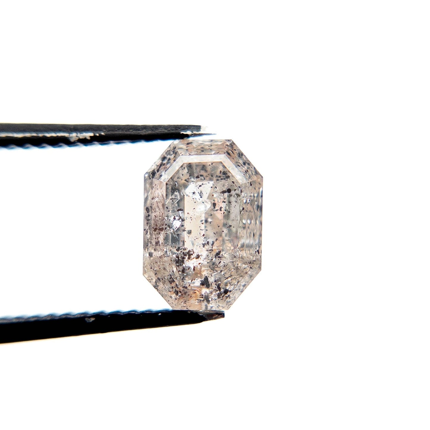 1.95 Carat Salt and Pepper Octagon Double Cut Diamond