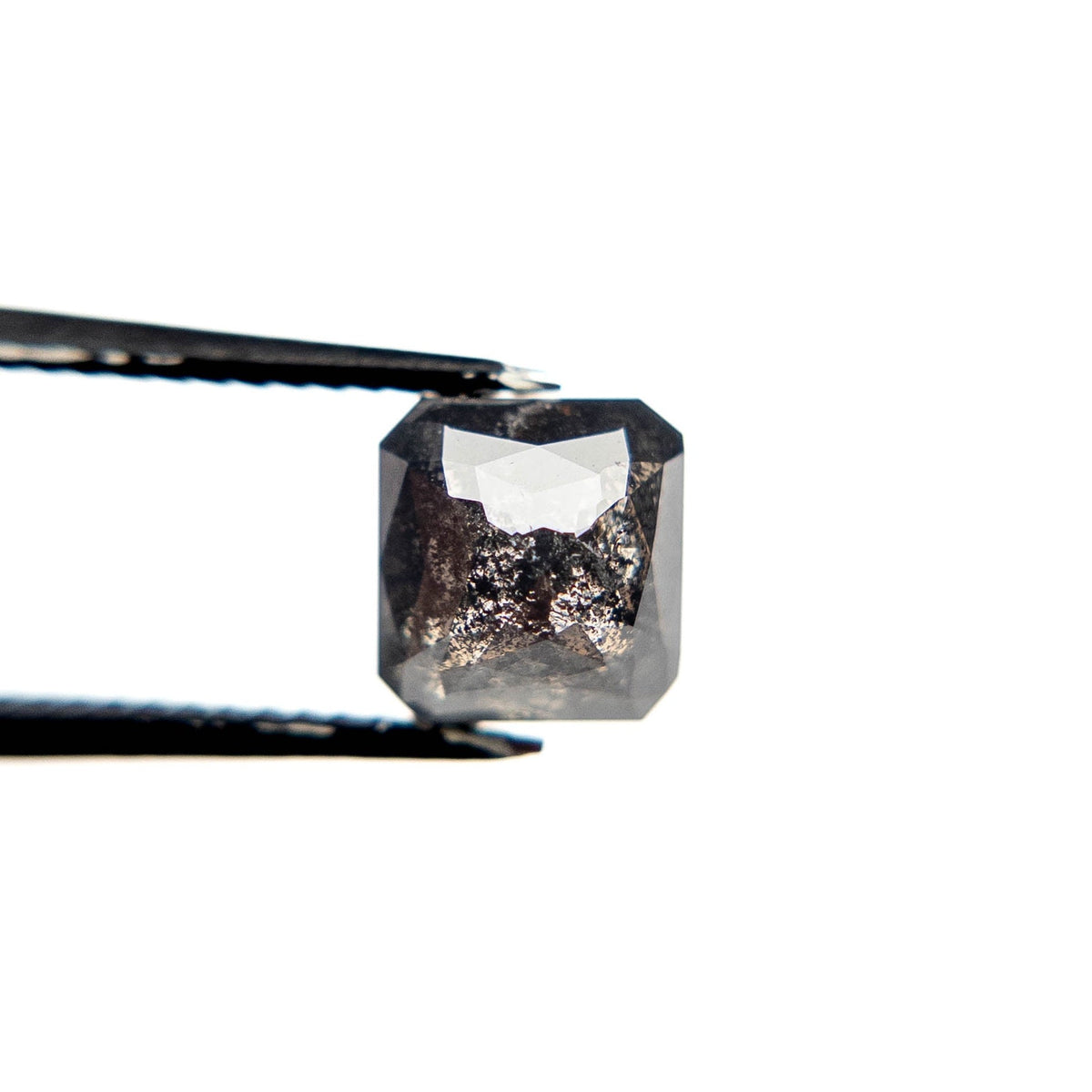 1.90 Carat Black Double Cut Asscher Diamond