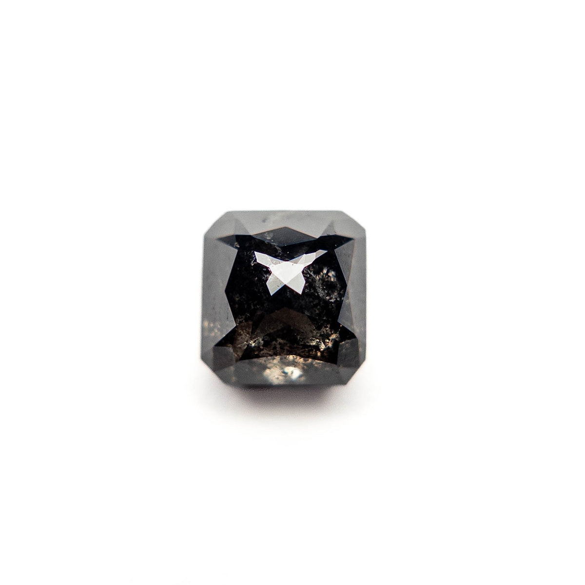 1.90 Carat Black Double Cut Asscher Diamond