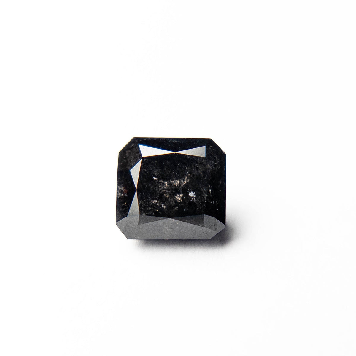 1.90 Carat Black Double Cut Asscher Diamond