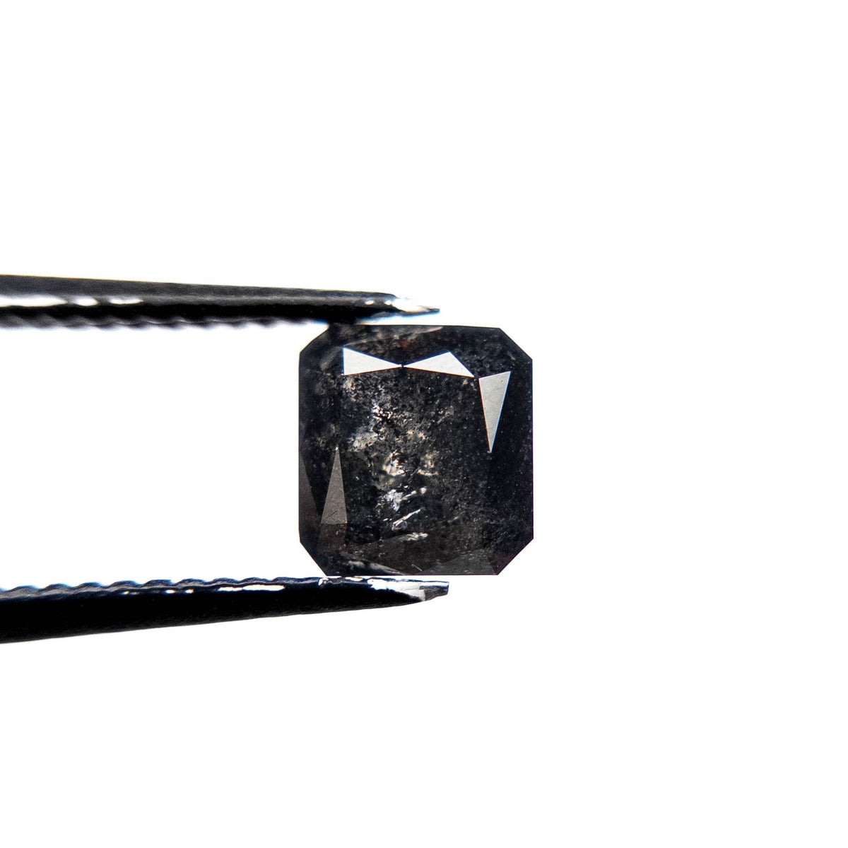 1.90 Carat Black Double Cut Asscher Diamond