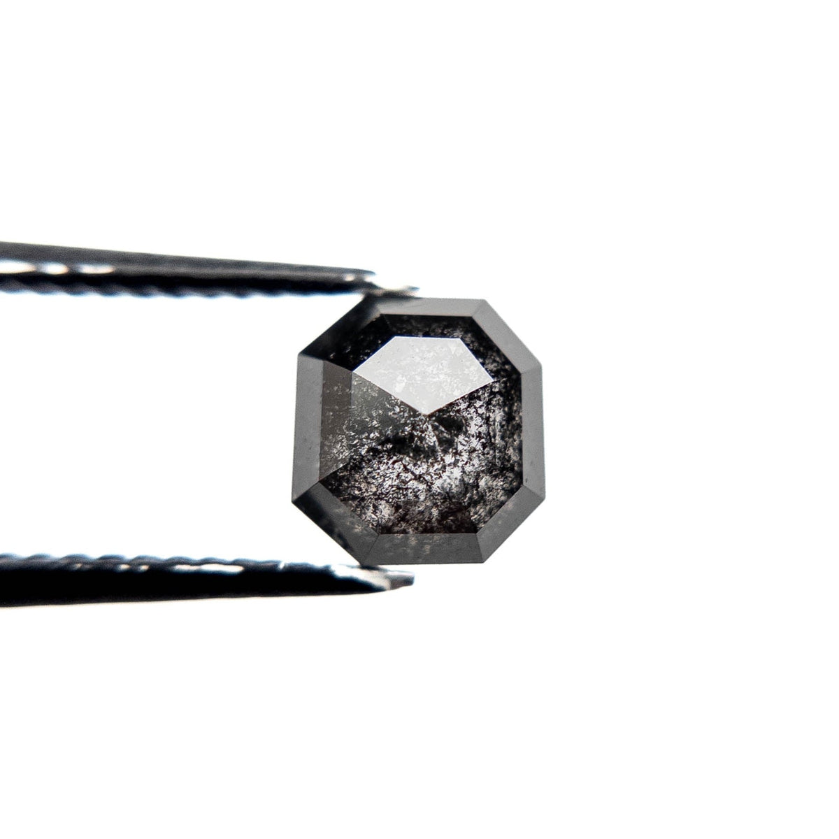 1.76 Carat Black Double Cut Octagon Diamond