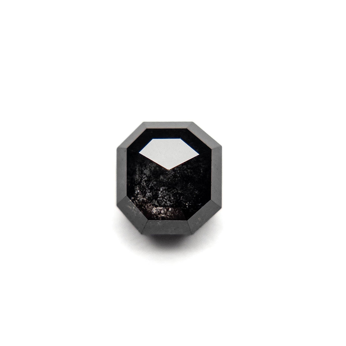 1.76 Carat Black Double Cut Octagon Diamond