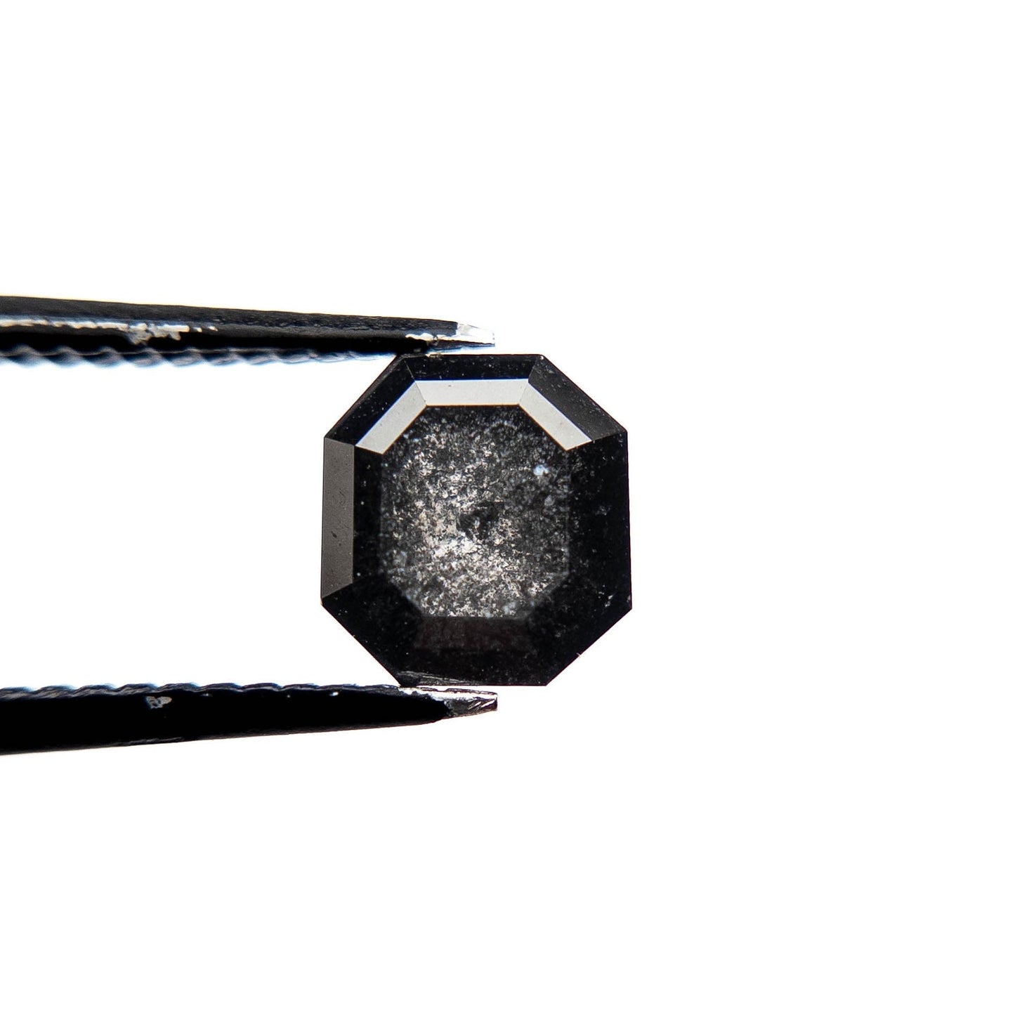 1.76 Carat Black Double Cut Octagon Diamond