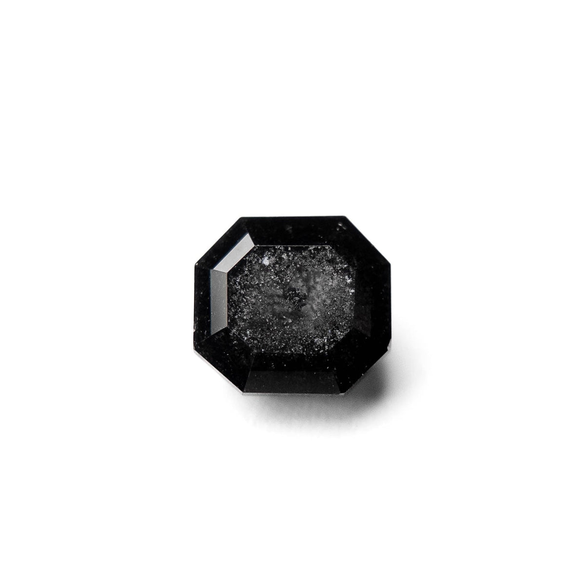 1.76 Carat Black Double Cut Octagon Diamond