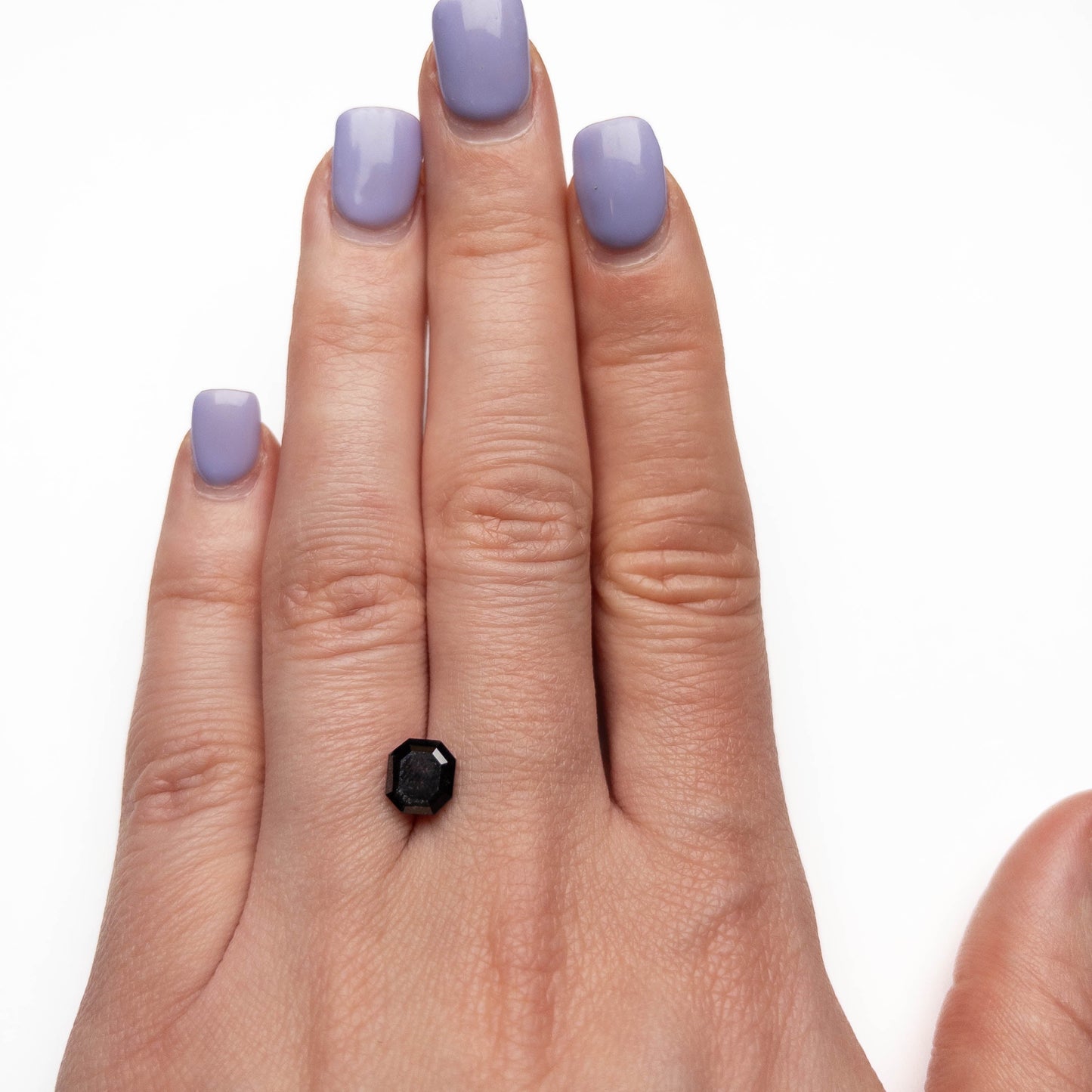 1.76 Carat Black Double Cut Octagon Diamond