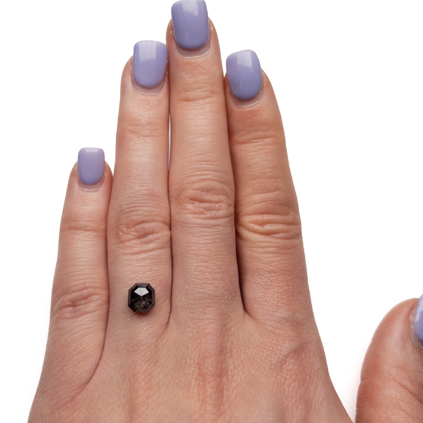 1.76 Carat Black Double Cut Octagon Diamond