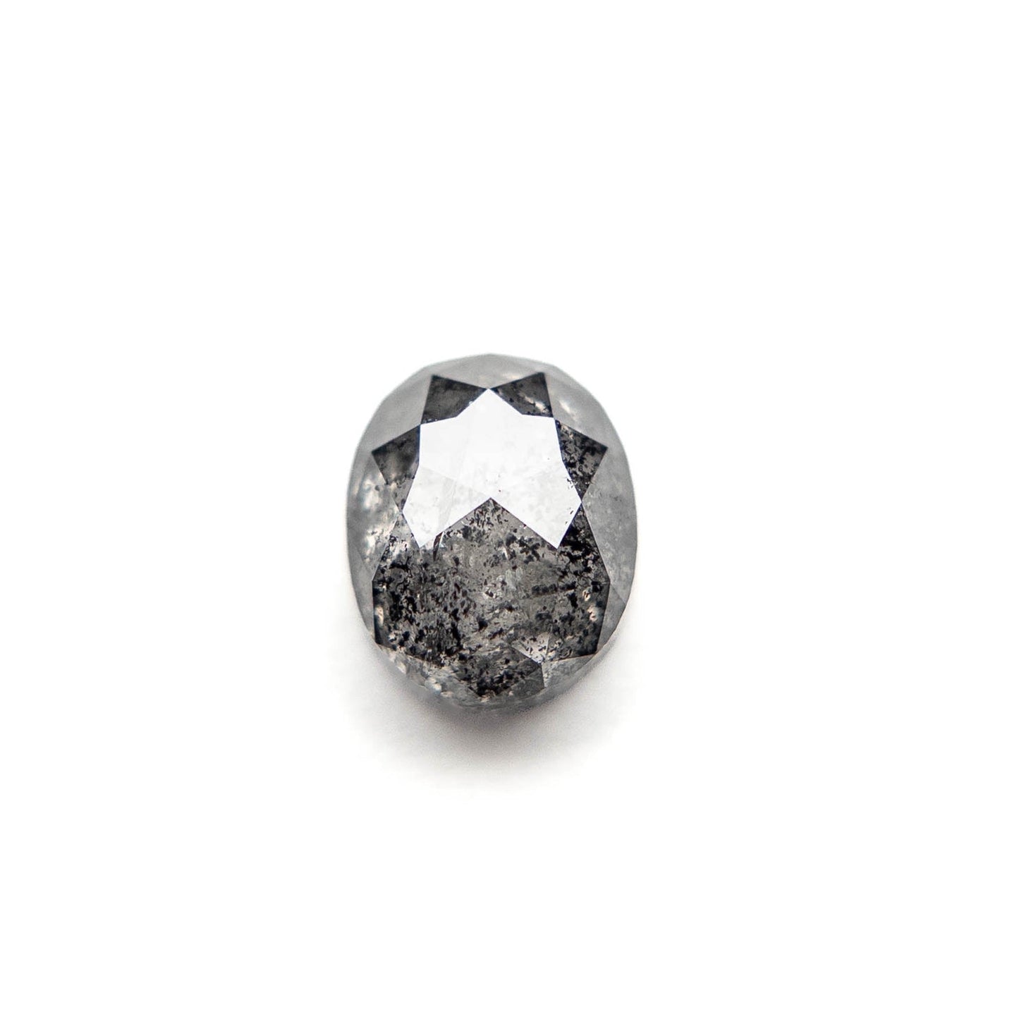 1.55 Carat Salt and Pepper Rose Cut Oval Diamond
