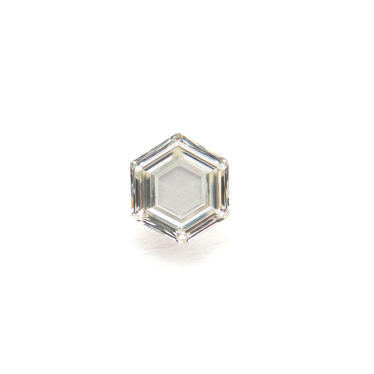 .71 Carat Clear Step Cut Hexagon Diamond