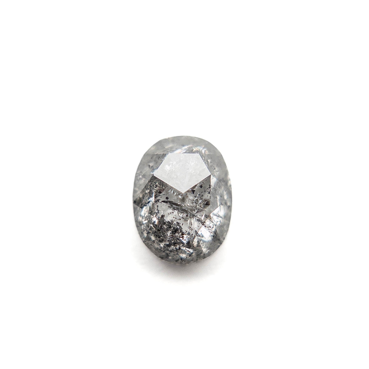 1.45 Carat Salt and Pepper Rose Cut Oval Diamond