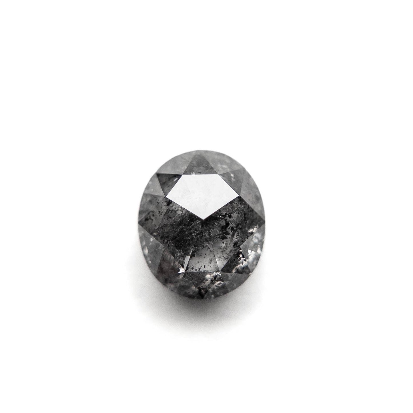 1.82 Carat Salt and Pepper Rose Cut Oval Diamond