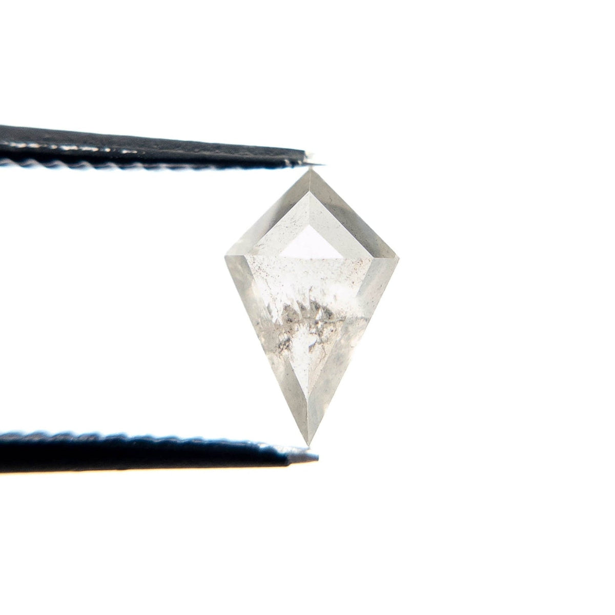 .87 Carat Icy Salt and Pepper Rose Cut Kite Diamond