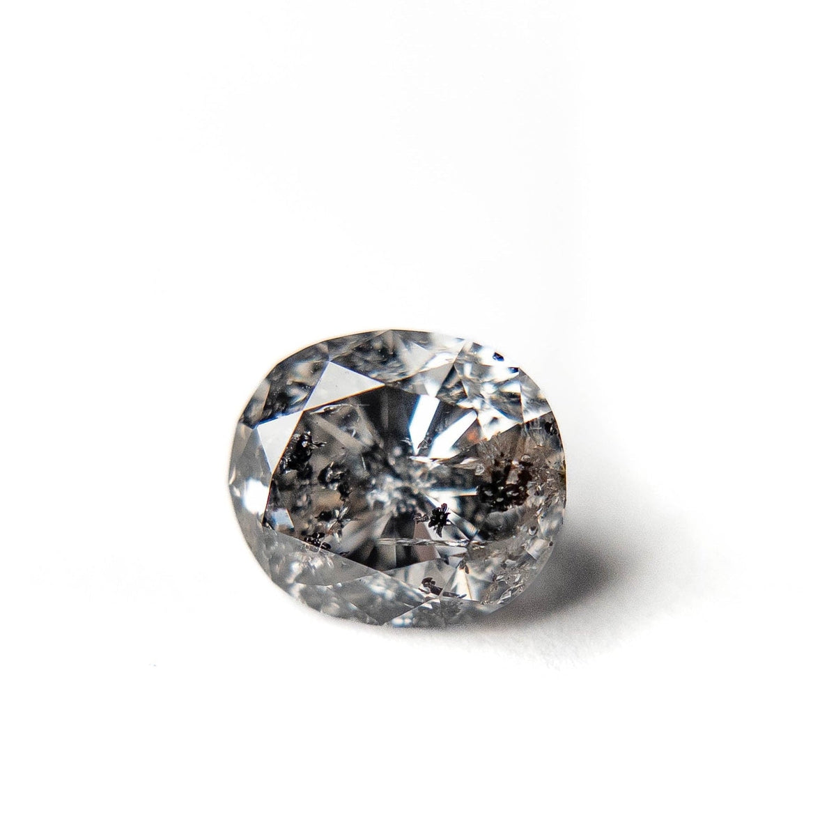 2 Carat Salt and Pepper Brilliant Cut Oval Diamond
