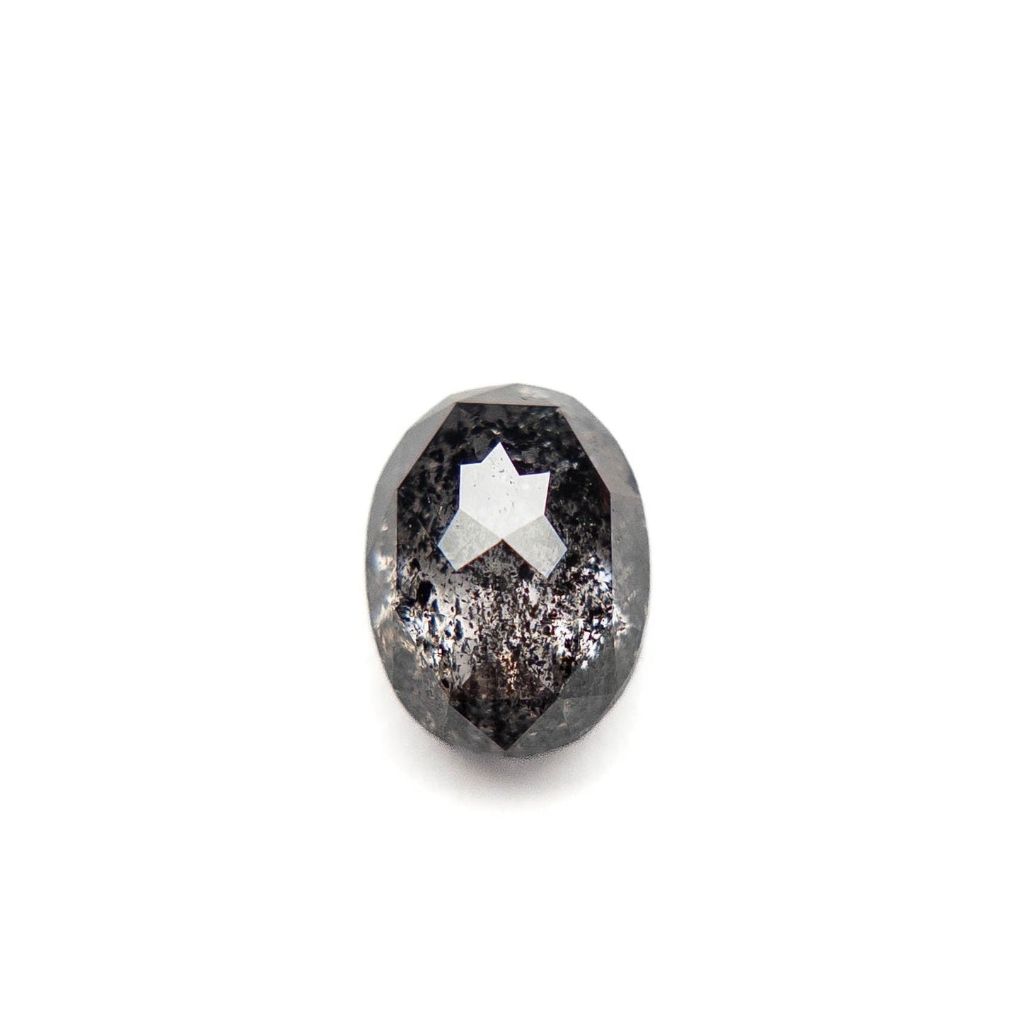 1.21 Carat Salt and Pepper Double Cut Oval Diamond