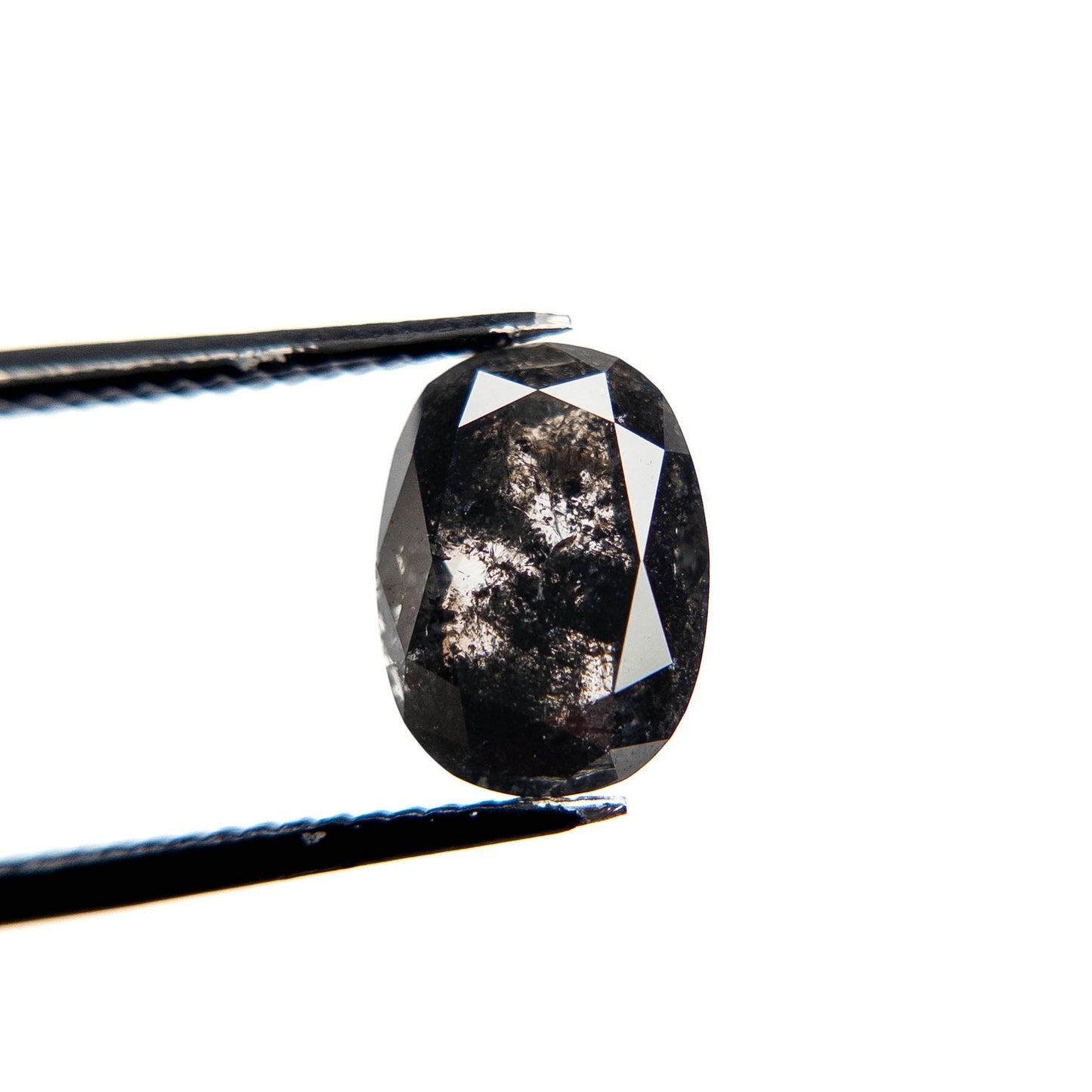 2.56 Carat Black Double Cut Oval Diamond