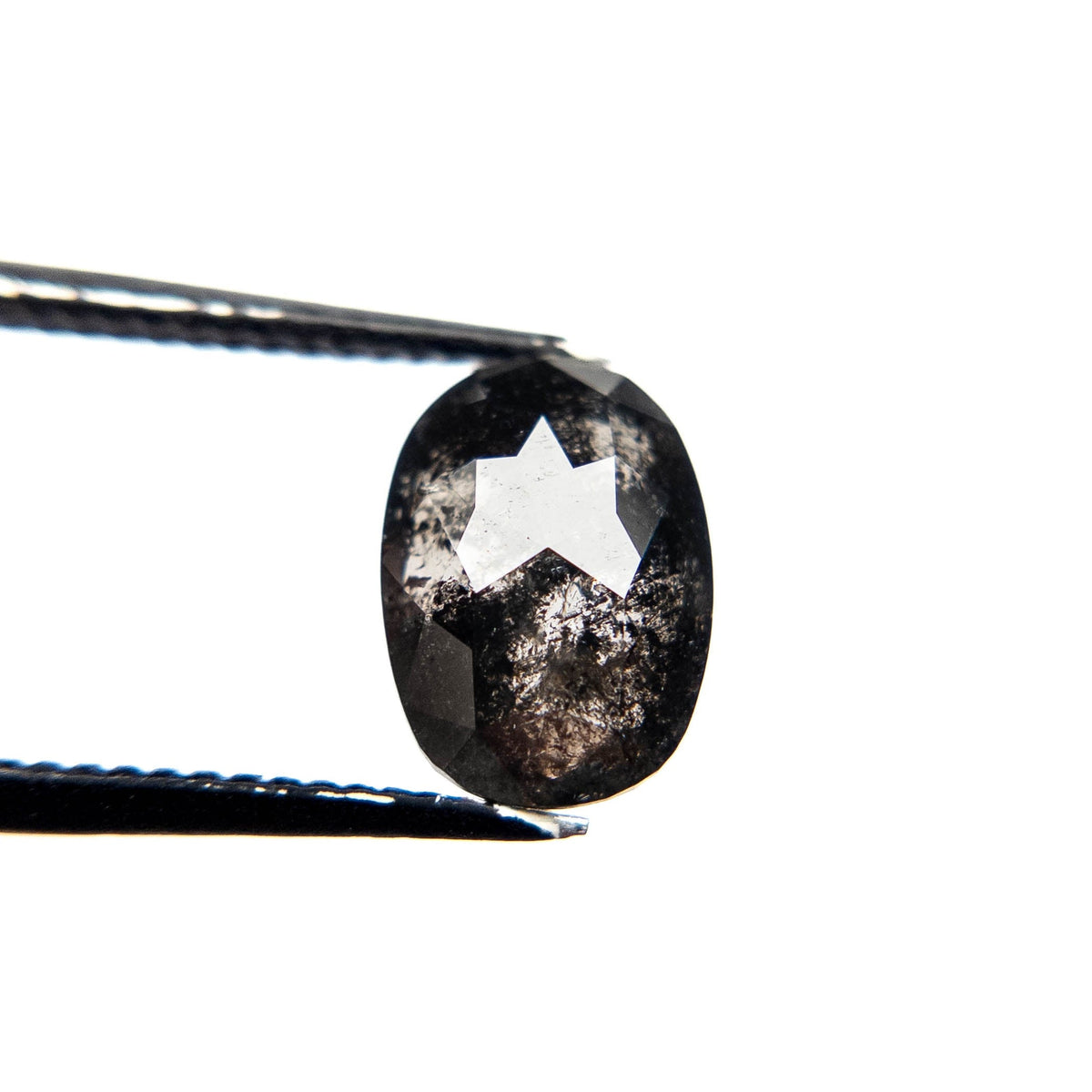 2.56 Carat Black Double Cut Oval Diamond