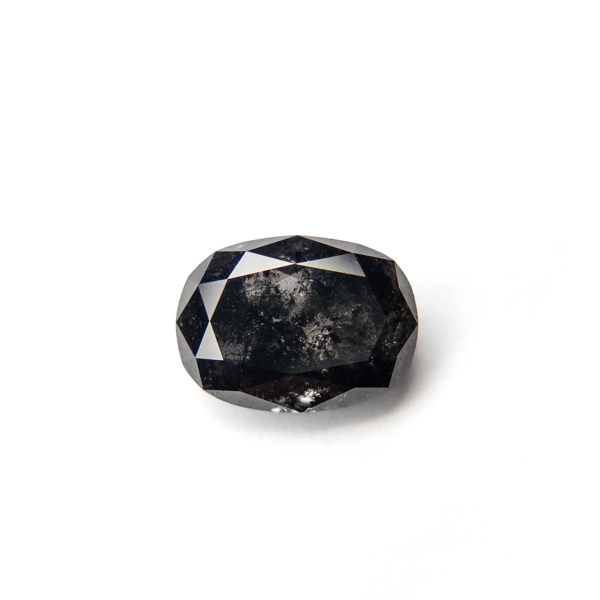 2.56 Carat Black Double Cut Oval Diamond